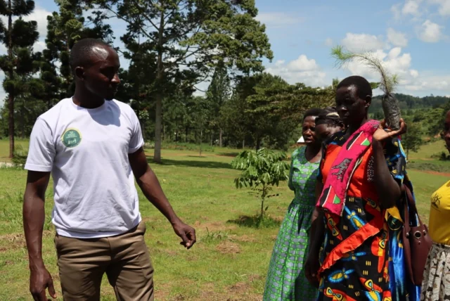 Community + Conversation = Change & renewal 
After Mass, youth and patrons met to share ideas, ask questions, and plan the way forward for environmental action. Together, we align with Uganda’s call for environmental protection and the Church’s mission to safeguard creation.
100 Trees for Kanyabachope! Our appreciation goes to Mr. Rusahura Daniel our Laudato Si co-ordinator Fort Portal diocese and the entire diocesan youth office, who donated 100 trees to our members! This act of hope reflects Pope Francis’ call to plant seeds of hope for future generations. “Young people demand change…” – Pope he said. This challenge us to work for the change we want to see! 
#GreenYouthUG #ClimateJustice #FaithLeads #ecofaith  #treeplanting #LaudatoSi10 #CreationGifts #uganda #givebackgreen #LaudatoSi10 #laudatosi #laudatoyouthinitiative #laudatoyouth