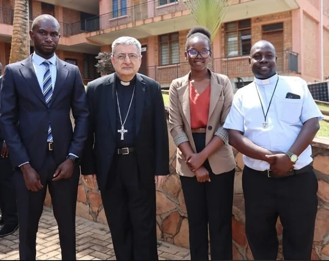 We extend our heartfelt appreciation to Archbishop Luigi Bianco, the Apostolic Nuncio to Uganda, who  has been reassigned by Pope Leo XIV to serve as the Holy See’s representative in Slovenia and Kosovo.
We are especially grateful for the inspiration he brought to the Laudato Youth Initiative, encouraging our commitment to ecological justice and care for our common home. His presence among us was a reminder of Christ’s love, and his words continue to guide our mission.
As he embarks on this new chapter of service, we pray that God may bless him abundantly and continue to use him as a messenger of peace and hope in the global Church.
#LaudatoSi #HolyCrossYouth #ThankYouNuncio #CatholicYouth #FaithInAction #CareForCreation