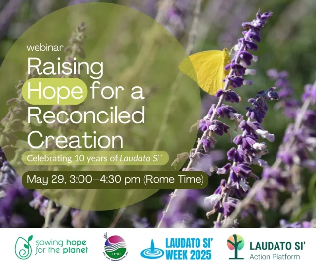 https://laudato-youthinitiative.org/event/raising-hope-for-a-reconciled-creation-celebrating-10-years-of-laudato-si/ #laudatosiweek